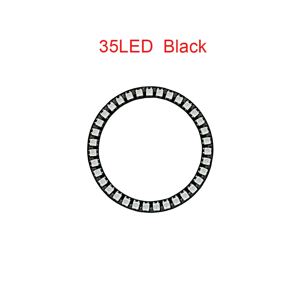 WS2812B Addressable Led Pixel Ring 8/16/24/35/45/60Leds WS2812 5050 RGB Led Diode Ring Color IC Built-in LED