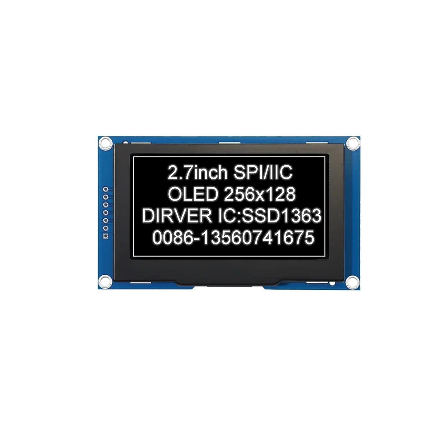 2.7 Inch 256*128 OLED Display Screen COG SPI IIC I2C interface 4PIN 7PIN 30PIN LCD Panel 256x128