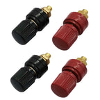 2pairs M6 Thread Screw Terminal High Current Binding Post Insulating Plastic Brass Binding Post Terminal Connector For Welding