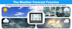 3 Sensors Weather Station with 100m Wireless Transmission Backlight LCD Alarm Clock  for Indoor/Outdoor Temp Humidity Monitor