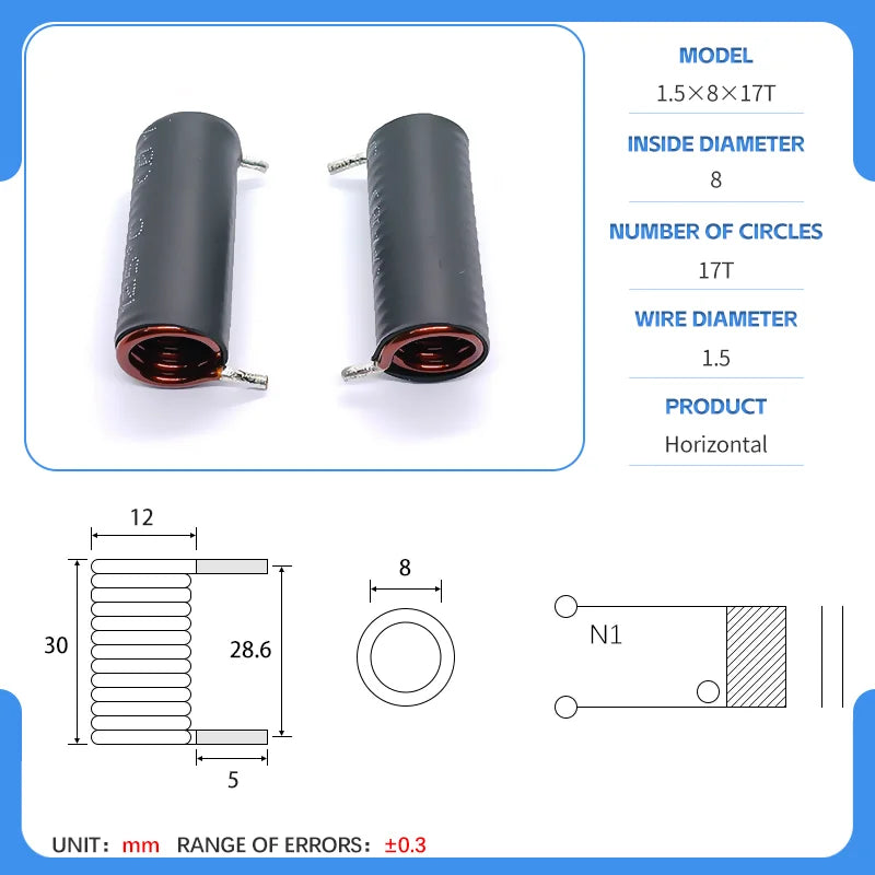 hollow inductor coil inductor copper wire  full specifications