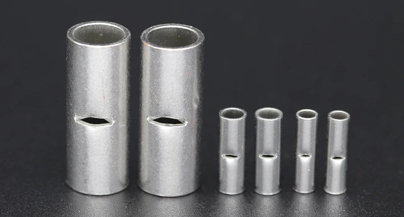 BN Copper Electrical Wire Cable Connection Crimp Sleeve Tubular Ferrule Lug Connector Non-Insulated Tube Butt Splices Terminal