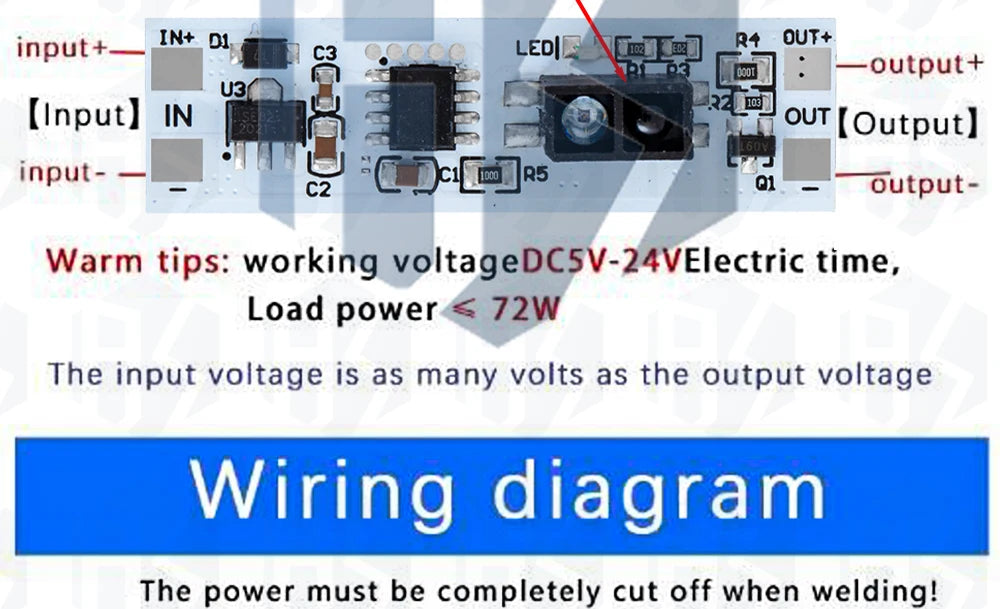 Touch Switch Capacitive Module 5V-24V 3A LED Dimming Control Lamps Active Components Short Distance Scan Sweep Hand Sensor Touc