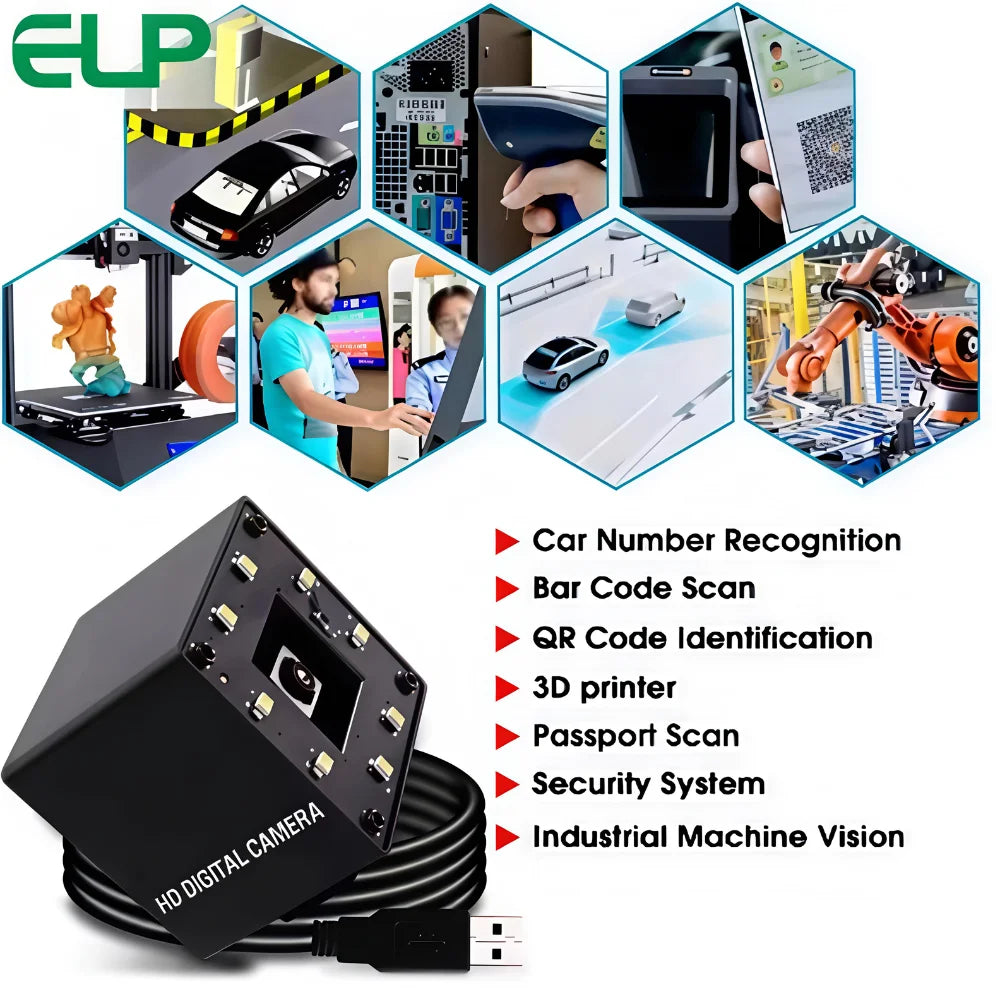 ELP Ultra HD 16MP Autofocus USB Camera IMX298 UVC Driverless Webcam for PC Raspberry Pi Android for Face Recognition