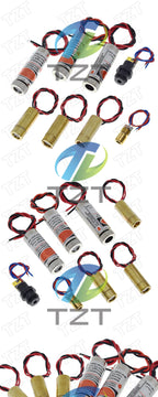 TZT 650nm 5mW 6MM 9MM 12MM Red Point / Line / Cross Laser Module Head Glass Lens Focusable Focus Adjustable Laser Head