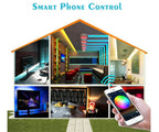30M 12V WiFi Bluetooth RGB LED Strip Lights 5050 with Ac100-240V Adapter APP Control Music Sync Remote for Bedroom Kitchen Party