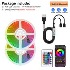 5V RGB COB LED Strip 576LEDs/m Bluetooh App IR Remote Control USB RGB LED Strip Flexible Tape for TV Backlight Room Decoration