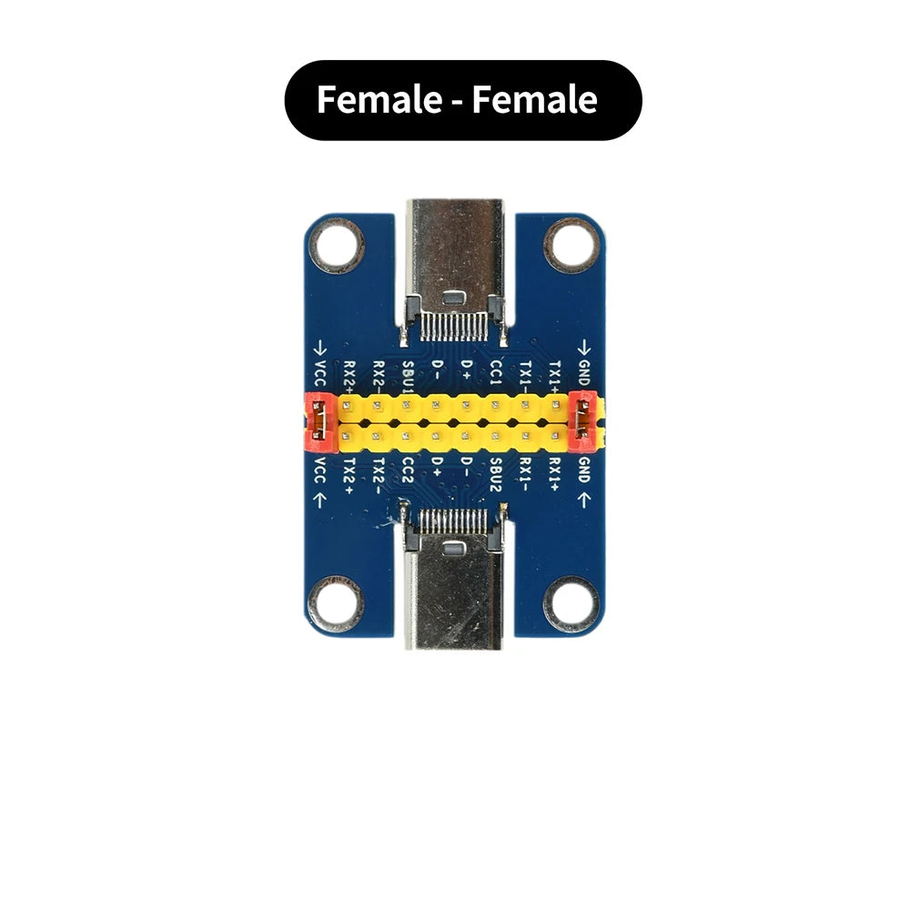 Type-c Male To Female Usb 3.1 Test Pcb Board Adapter Module 2.54mm Type C Connector Socket Data Line Wire Cable Transfer