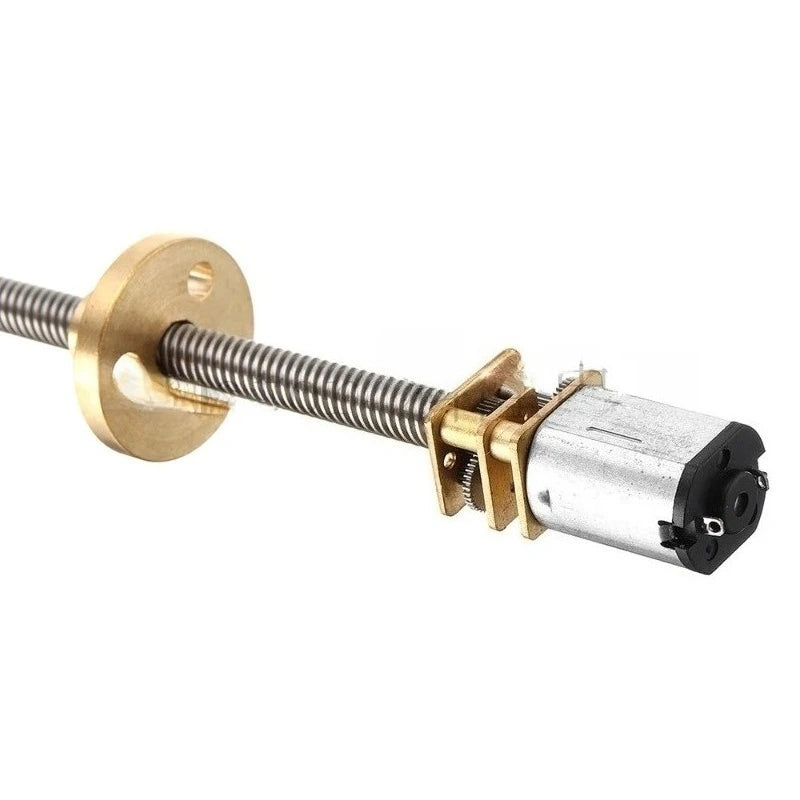 T5 Fast Thread N20 Decelerating Motor 160MM Long Screw Stainless Steel Flanged Various Rotating Speed