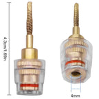 2/4Pcs Banana Plug Adapter 4mm Female to 2mm Pin Gold Plated Test Probe Connector for Multimeter HIFI Audio Speaker Amplifier