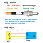 SHTC3 SHT40 SHT30 SHT20 SHT31 SHT35 SHT45 Digital Temperature Humidity Sensor Probe G1/2 Thread I2C IIC Interface