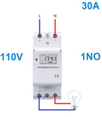 Electronic Weekly 7 Days Programmable Digital TIME Relay Timer Switch Control AC 220V 230V 12V 24V 30A Din Rail AHC30A  THC30A