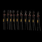High Quality 10Pcs Neon Light Bulbs 4*10mm 5*13mm Main Power Indicator With Resistance 220V Red/Blue/Green