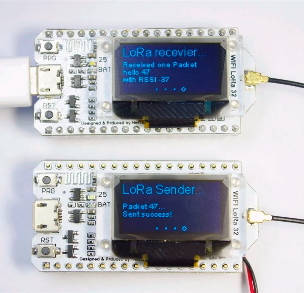 1PCS 433-510 LoRa Blue Oled Wifi SX1276 Module IOT Development Board With Antenna For ESP32  Electronic Diy Kit
