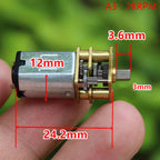 Micro Mini N20 Gear Motor DC 3V -6V 5V 28RPM 60RPM 110RPM 300RPM Slow Speed Full Metal Gearbox Reducer Electric Motor DIY Toy