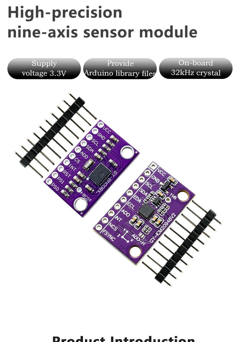 WAVGAT High Accuracy Nine-Axis 9DOF AHRS Sensor Module GY- BNO080 BNO085 GY-ICM20948V2 AR VR IMU