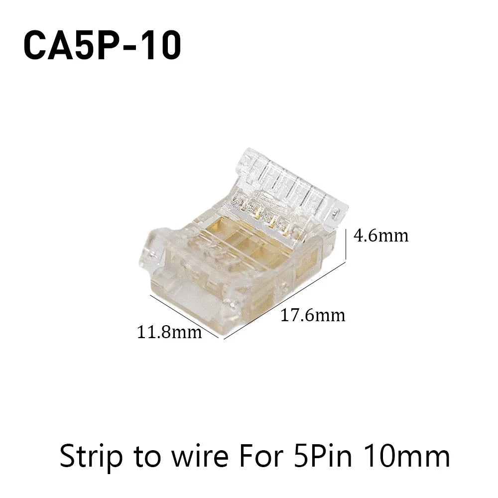 SMD Crystal Joint 2 3 4 5Pin LED Wire Connectors Solderless For 5mm 8mm 10mm Quick Terminal Block Strip Light Wire Connection