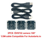 3Pcs IMX179/OV2710/OV2735/OV9732 USB Camera Module 100° 30FPS No Distortion Compatible For Autodarts.io Win Mac Linux Raspberry