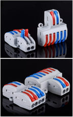 25PCS Electrical Cable Connectors Push-in Quick Terminal Blocks LED Cable Wiring Tool Wire Connectors Rail Installation Model