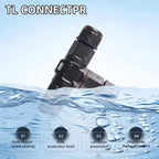 TL20 T-Shaped 3-Way Waterproof Cable Connector IP68 2Pin 3 Pin Screw Terminal PA66-Thread Nylon for LED Outdoor Solar Industrial