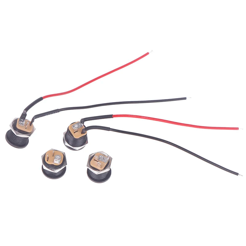 5/10pcs 5.5 X 2.1mm 5.5*2.5mm Convenient Snap Type DC Power Jack Socket Female Panel Mount Connector Port