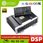 Sennuopu X10B Car Audio 4 Ch Power Amplifier 8 Channel Dsp Processor Bluetooth Amp Equalizer Amplificador Automotivio Sound