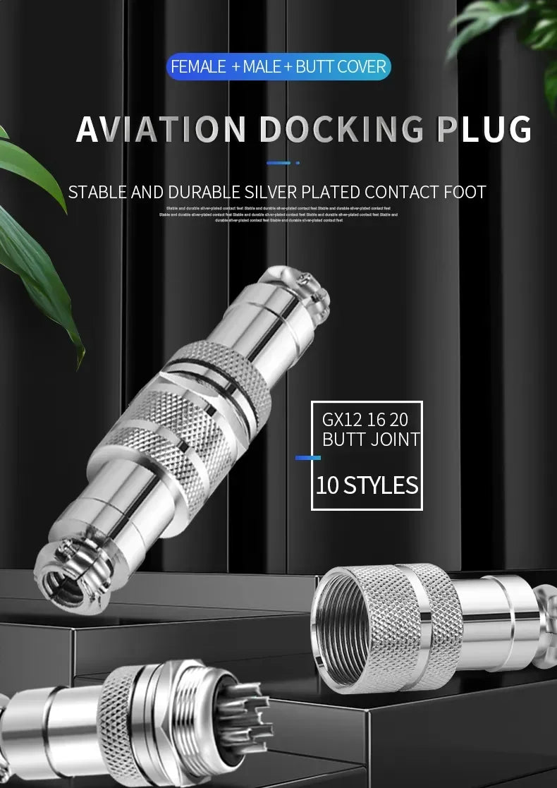 5/10/20 Set GX12 GX16 GX20 Docking Connector 2 3 4 5 6 7 8 9 10 12 14 15 Pin Male Female Aviation Plug Socket Circular Connector
