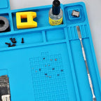 Welding Mat Heat Insulation Working Pad Silicone Soldering Mat Soldering Work Station Pad for Phone Welding Repair Tool