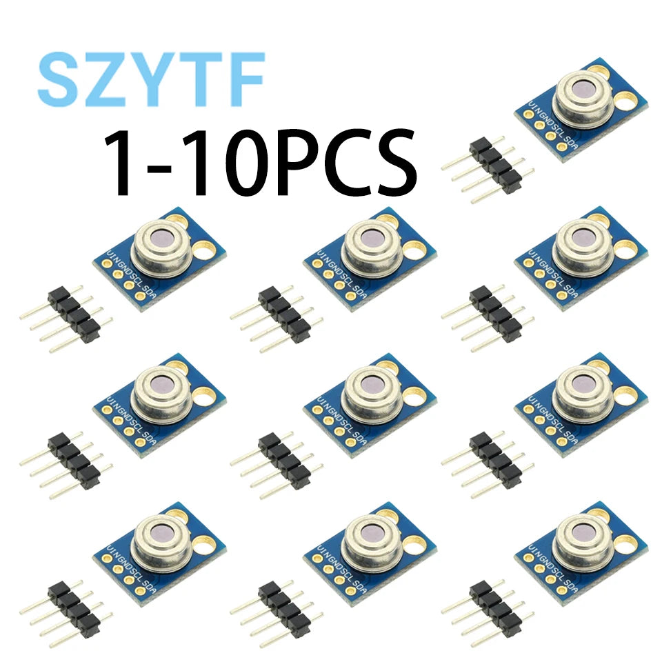 1-10PCS MLX90614 GY-906 Infrared Temp Sensor – Non-Contact IR Module with I2C for Arduino, Medical & Industrial Use