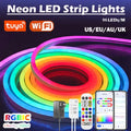 TUYA Neon LED Strip Lights Silicone Neon Rope Light 5-24V 84LEDs/M with Music Sync RGBIC Dreamcolor Chasing Strip Tape for Room