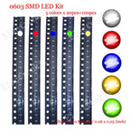 0402 0603 0805 1206 1210 5730 5050 SMD LED Mixed Kit Warm Cool White Red Green Blue Yellow Orange UV Pink Fast flashing