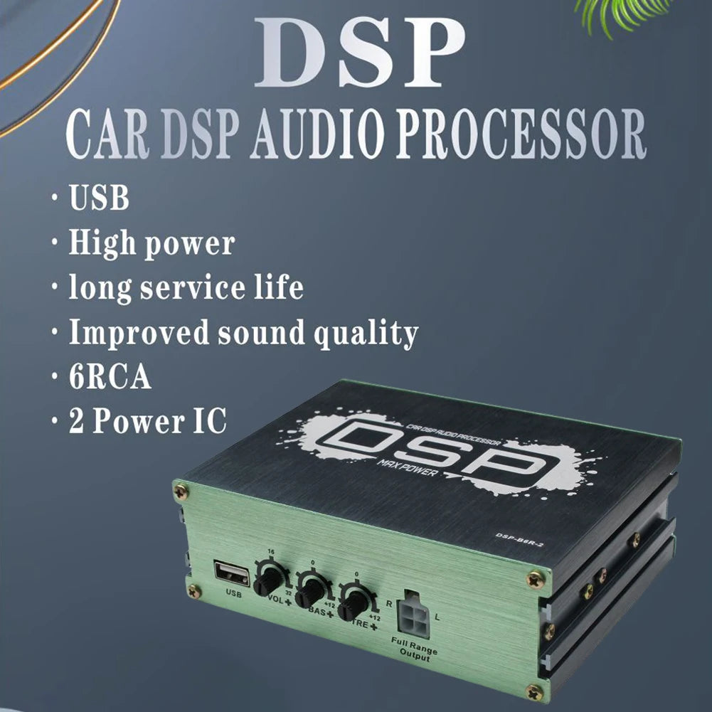 Car DSP Digital Audio Processor Support APP Control DSP Car Power Amplifier 6-Channel Output Audio Digital Sound Processor