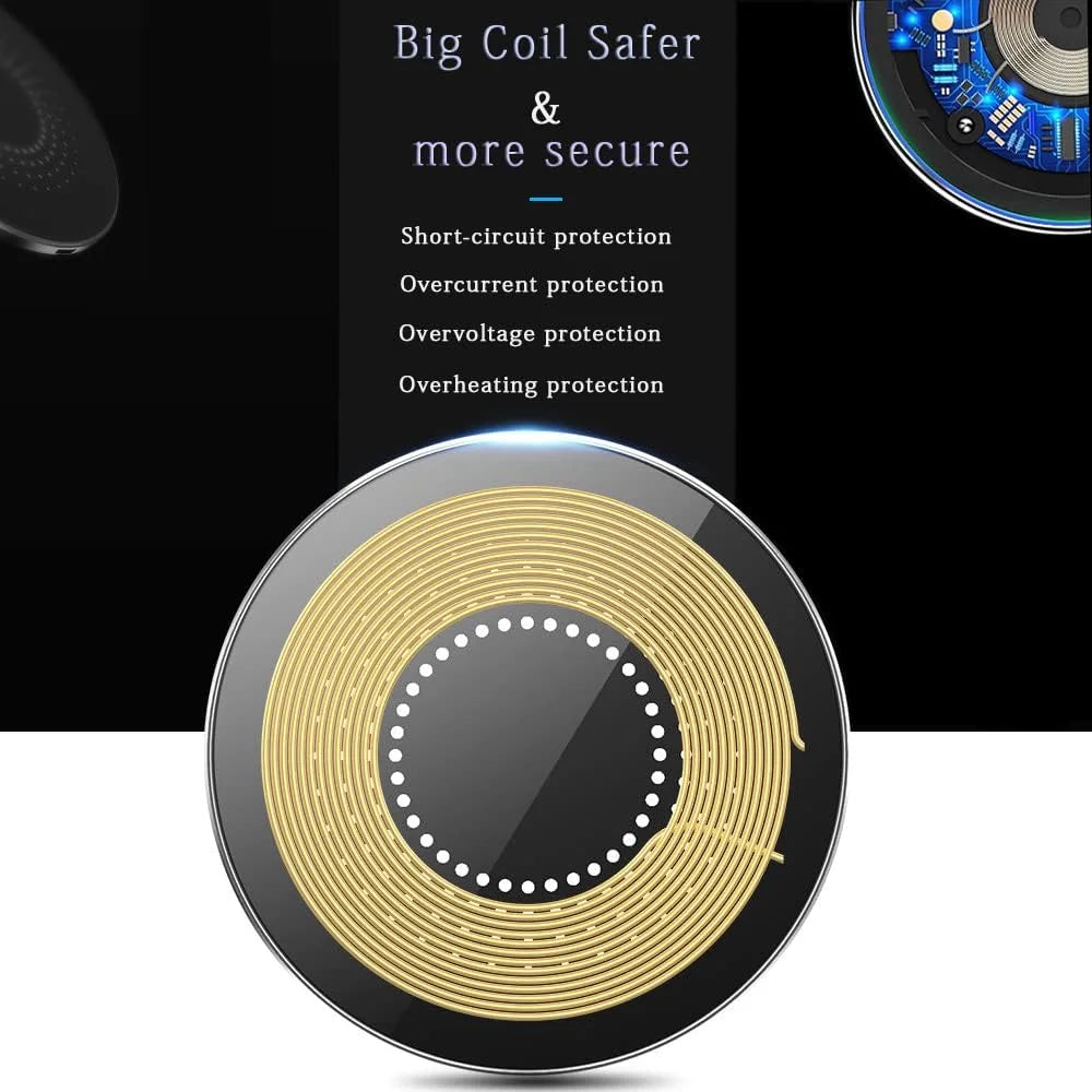 30W Wireless Charger Fast Charging Pad  For iPhone 17 16 15 14 Pro XS Max XR For Samsung S26 S25 S23 S9 S8 Note 10