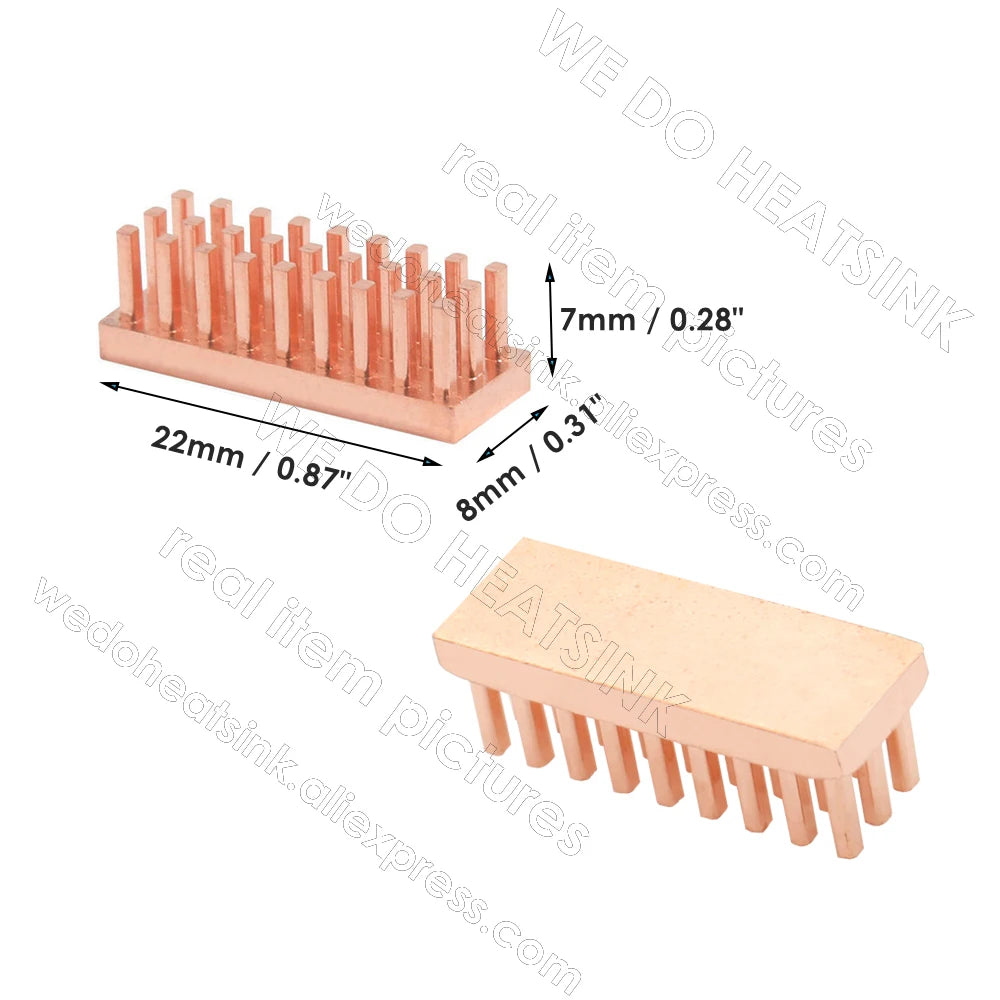 WE DO HEATSINK Small Tiny Useful Pure Copper Heat Sink Without or With Thermal Pad For Raspberry Pi Banana Pi IC Chipset Package