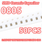 (50pcs) Original 0805 3.9NF 50V 100V 392J 3900PF 5% NPO COG SMD Ceramic Capacitor IC 2012