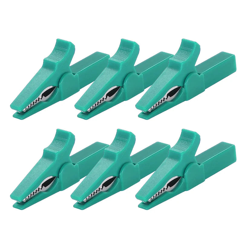 6pcs Alligator Clips 55mm Battery Test Crocodile Clamp Connector For Banana Plug 4mm Multimeter Pen Cable Probes Alligator Clip