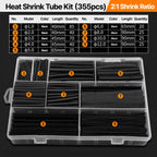 GREENER 127/580/800pcs 2:1 Heat Shrink Tubing Kit Polyolefin Colorful Flame Retardant Waterproof Wire Cable Sleeve For Home DIY
