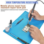 Anti-static ESD Soldering Silicone Mat Heat-Resistant Work Pad For Soldering Iron Soldering Station Repair Desoldering Platform