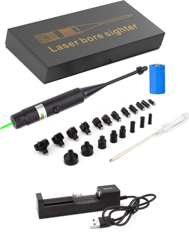 Universal Laser Bore Sight Kit .177 .22 to.64 Rifle Collimator Boresighter Laser Pointer Collimator Sight
