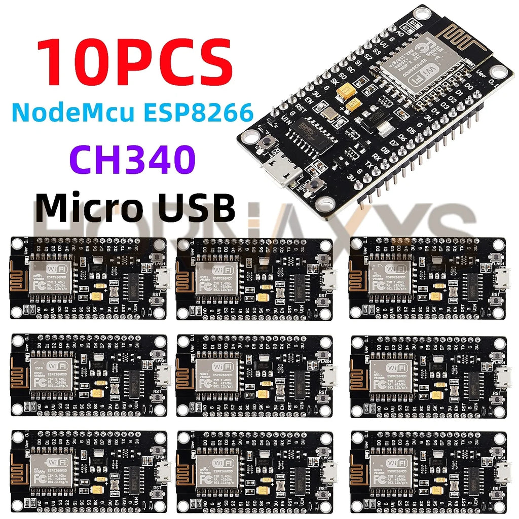 1-10pcs/ESP8266 NodeMCU LUA CH340 ESP-12E WiFi Internet Development Board 4M Flash Serial Wireless Module for Arduino Type-C USB