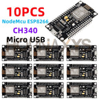 1-10pcs/ESP8266 NodeMCU LUA CH340 ESP-12E WiFi Internet Development Board 4M Flash Serial Wireless Module for Arduino Type-C USB