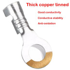 O-type Ground Lugs Terminal Cold-Pressed Copper Tab Wiring Nose Wire Lugs Crimp Wire Connector Eyelets Cable Connection Clamp