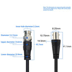 BNC Male to Male Female Adapter Dual Head Cable Video Connector Extension Pigtail Wire For CCTV Camera Accessories 0.5m-3meters