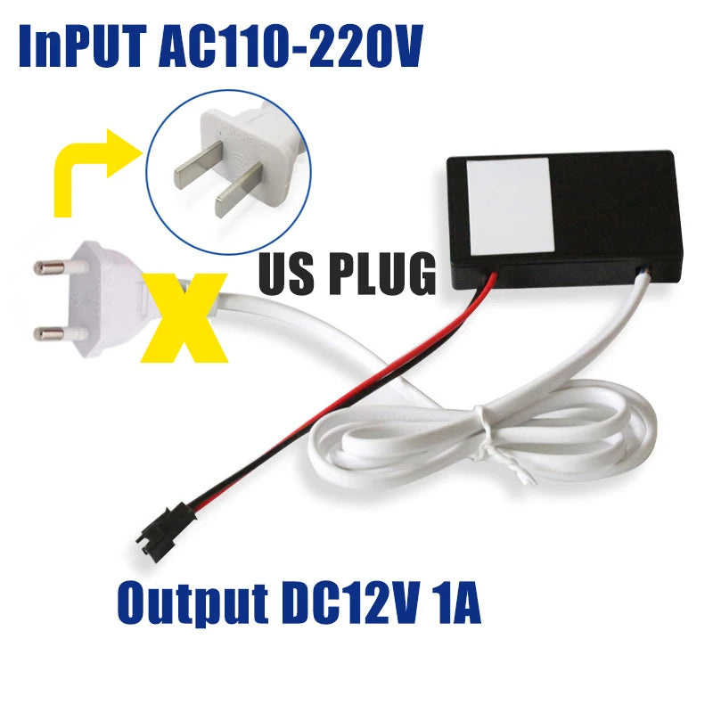 12V 220V 110V Touch Sensor Switch 12V 5A 60W LED Smart Single Key Mirror Light Switch Touch Dimmer Switch For Bathroom Mirror