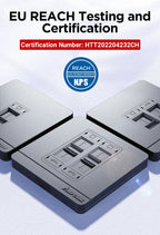 AMPCOM Wall Faceplate Socket Grey Wallplate 1-Port 2-Port 4-Port Networking Telephone Socket Outlet Mount Panel For RJ45 RJ11