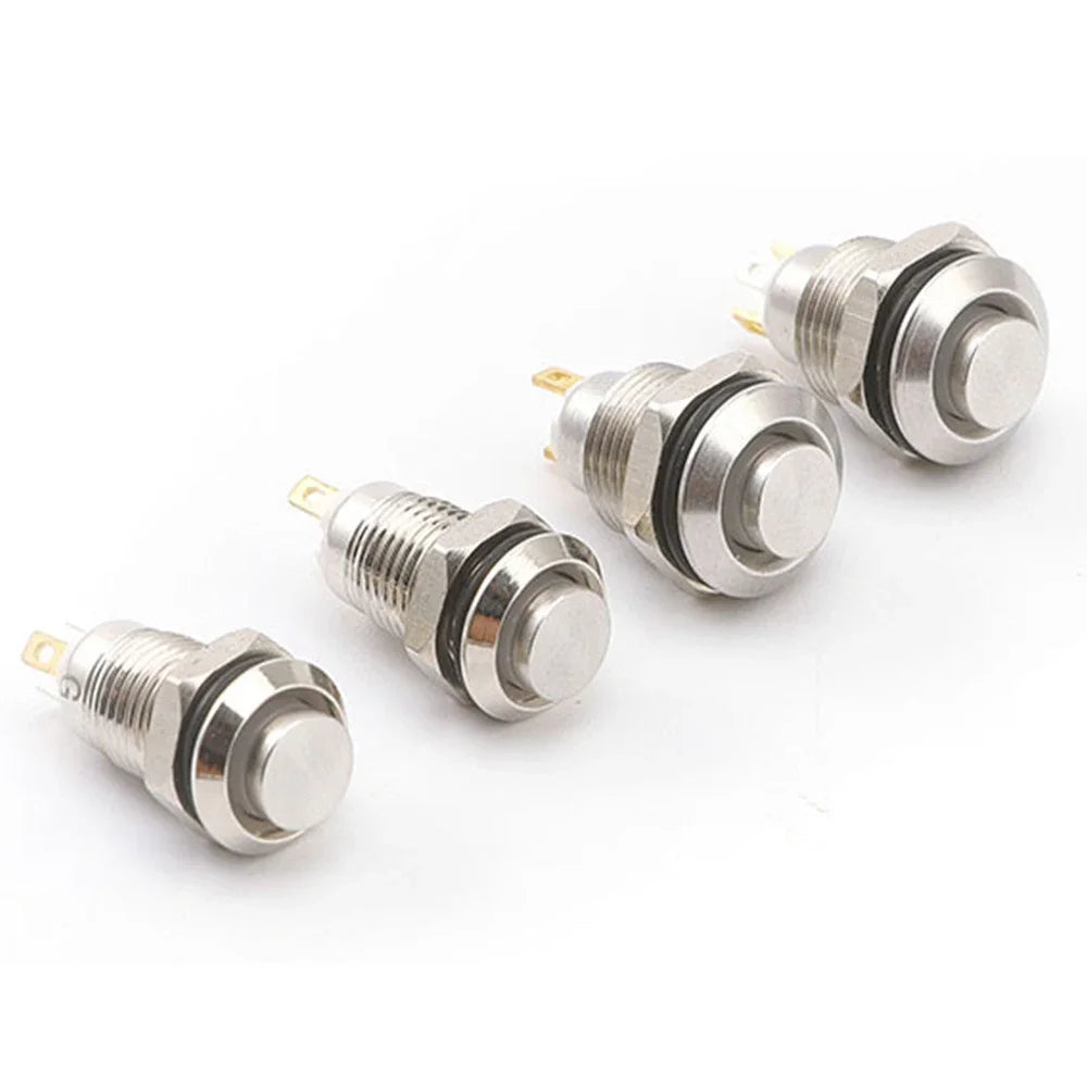 Electric Waterproof Power 12v Led Light Momentary Push Button Switch 8/10/12/16/19/22 Mm Pressure Switches 220v 24v 3v Keyboard