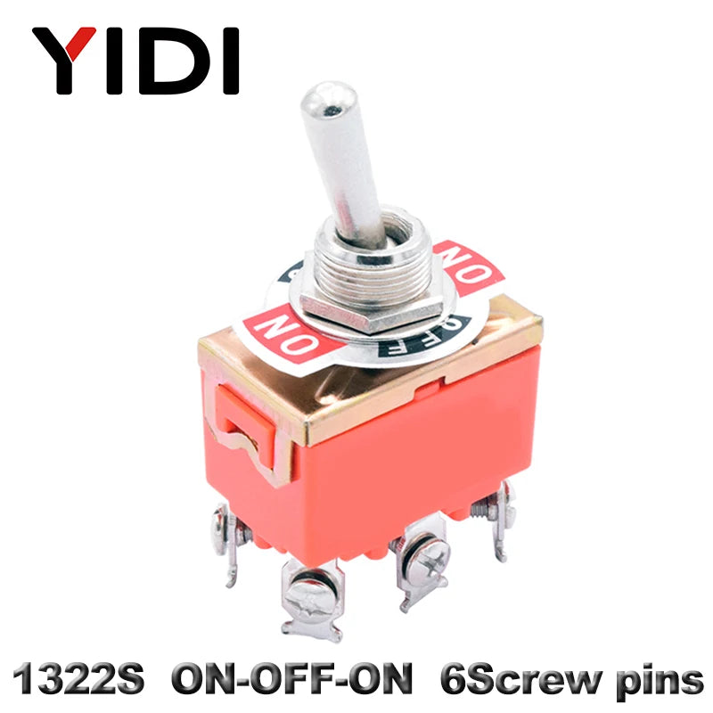 5pcs SPST DPDT 250V 15A Toggle Switch 2 3 Position Latching On-Off On-On On-Off-On E-TEN1322 1021 1122 1221 1321 Cap Waterproof