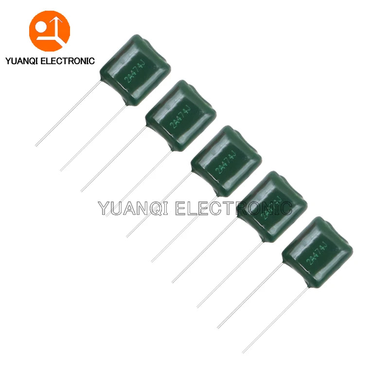 20PCS 100V Polyester Film Capacitor 124 154 224 334 474 2A124J 2A154J 2A224J 2A334J 2A474J 0.15UF 0.22UF 0.33UF 0.47UF