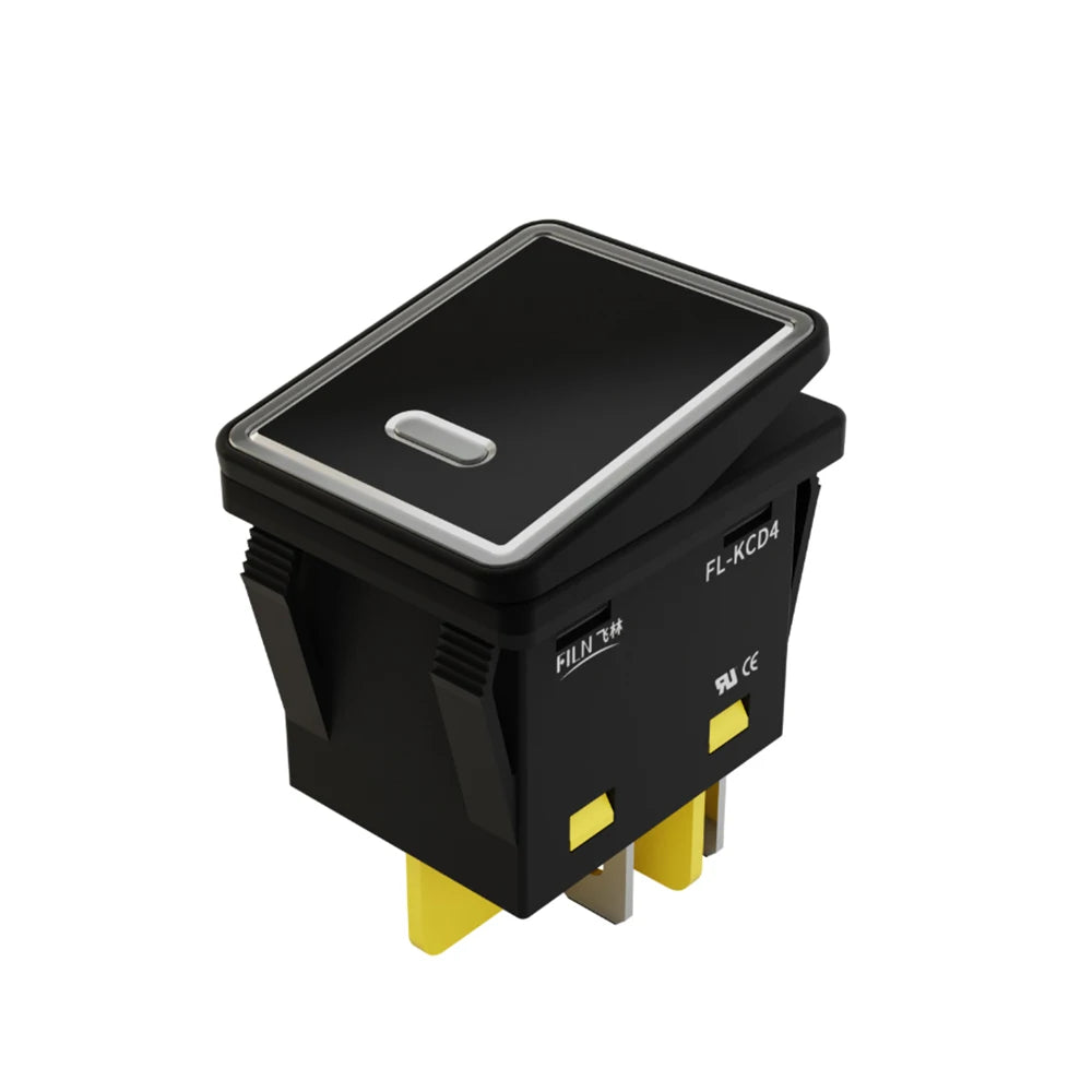 30x22mm Rocker Switch Aluminum Alloy 12V-24V 110V 220V 20cm Cable IP67 Waterproof Toggle Switch for Marine Automotive Control