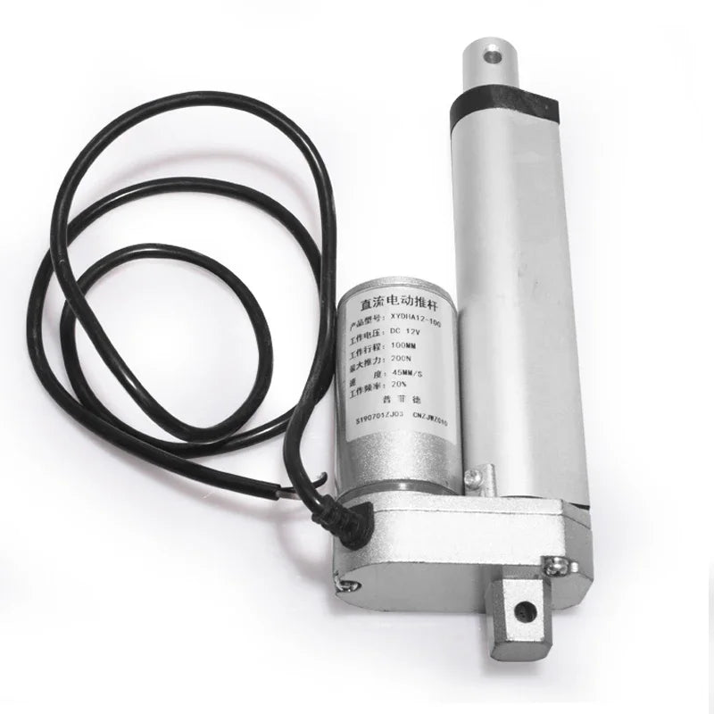 DC 12V 24V 100N to 1000N Linear Actuator 20mm 30mm 50mm 100mm Stroke Linear Drive Electric Motor Linear Motor 10mm/s Speed